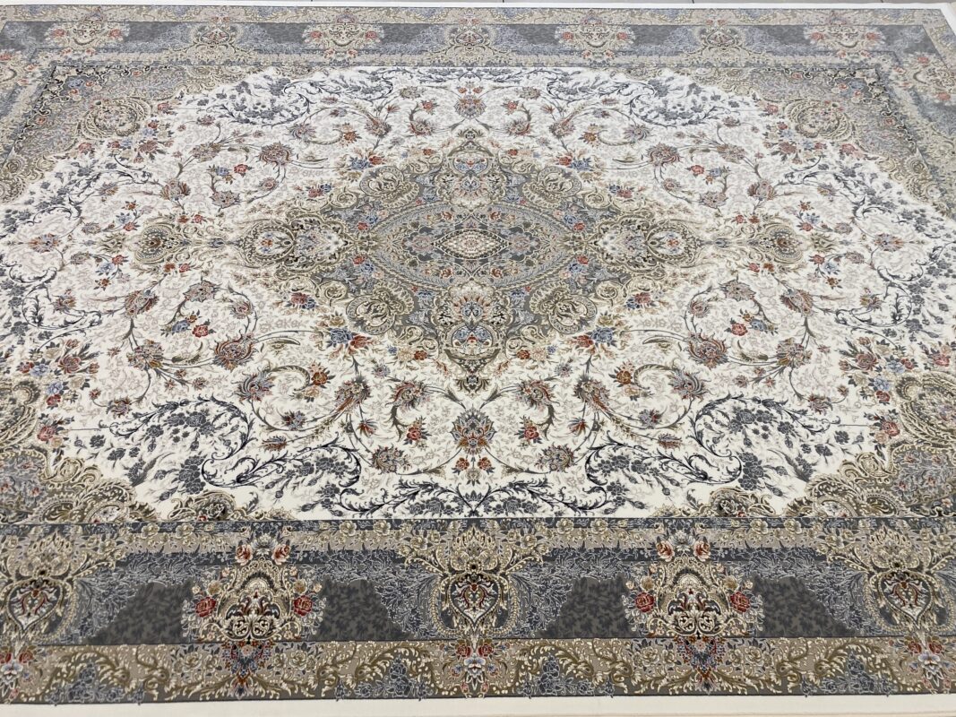 Cream Floral Garden Persian Rug
