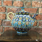 Minakari Teapot, Persian Pottery, Handmade Teapot