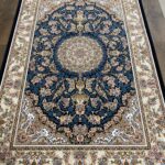 Navy, Floral (150 x 100cm)