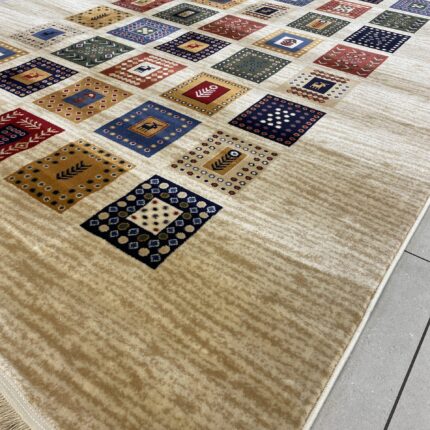 Thick Persian Gabbeh rug geometric wool like www.mycosyplace.com