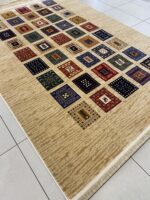 Thick Persian Gabbeh rug geometric wool like www.mycosyplace.com