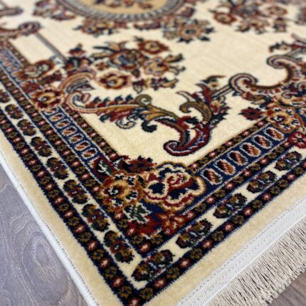 Cream And Beige Rug in 150x100cm Genuine Persian Carpet Thick Heavy Rug