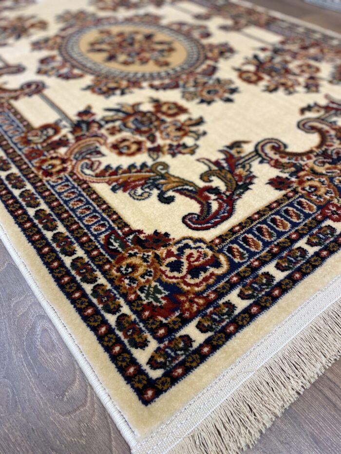 Cream And Beige Rug in 150x100cm Genuine Persian Carpet Thick Heavy Rug