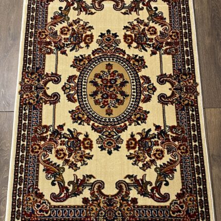 Cream And Beige Rug in 150x100cm Genuine Persian Carpet Thick Heavy Rug