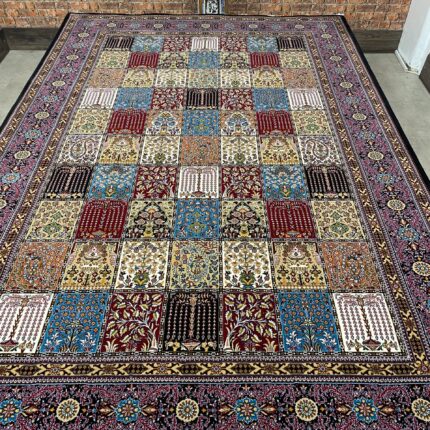 Floral Garden Persian Rug – Multicolor, Elegant, Medium Large