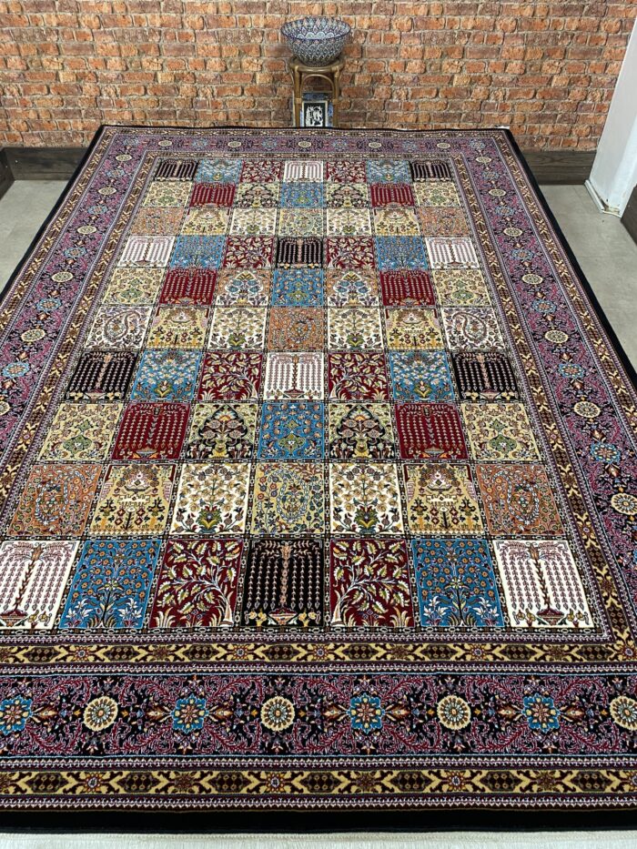 Floral Garden Persian Rug – Multicolor, Elegant, Medium Large