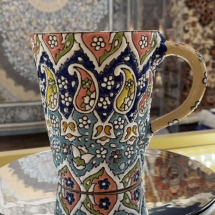 Persian handmade pottery and plates - traditional Persian Minakari