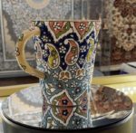 Persian handmade pottery and plates - traditional Persian Minakari