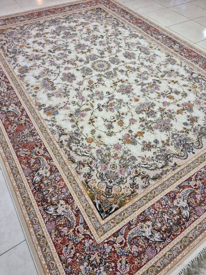 Floral Garden Persian Rug – Multicolor, Elegant, Medium Large