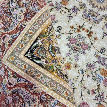 Floral Garden Persian Rug – Multicolor, Elegant, Medium Large