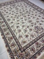 Cream Floral Persian Rug – Elegant, Medium Large