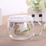 Glass Teacup With Infuser Green